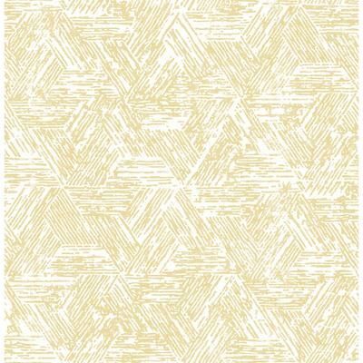 A-Street Prints Retreat Yellow Quilted Geometric Wallpaper