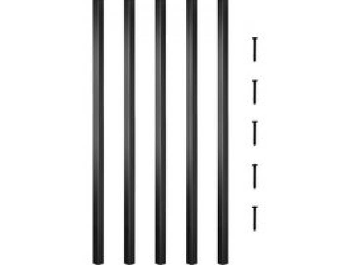 VEVOR 101 Stk. Balusters Aluminium Geländerstäbe 66x1,9 cm(LxB) Deck-Baluster pulverbeschichtet korrosionsbeständig Zierstab 202 Schrauben Torstab rechteckig ideal für Treppe Terrasse Veranda