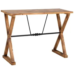 KONSOLENTISCH aus Metall und Holz, 106x40x77cm