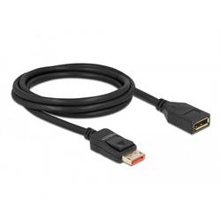 Delock DisplayPort Anschlusskabel DisplayPort Buchse, DisplayPort Stecker 2 m Schwarz 87071 8K UHD, doppelt geschirmt, vergoldete Steckkontakte