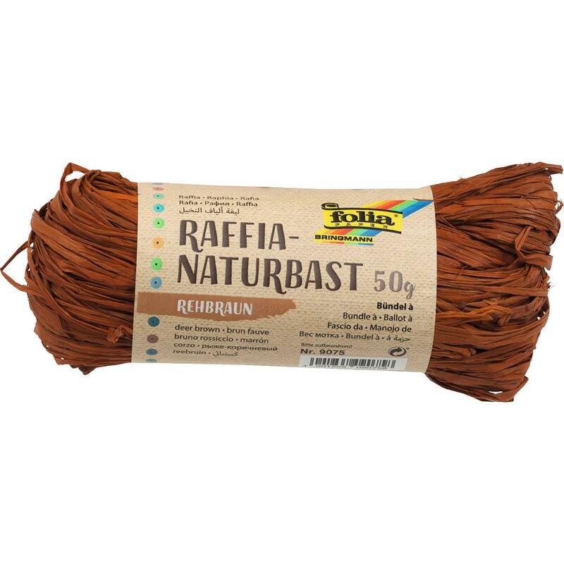 folia Raffia-Naturbast rehbraun 9075