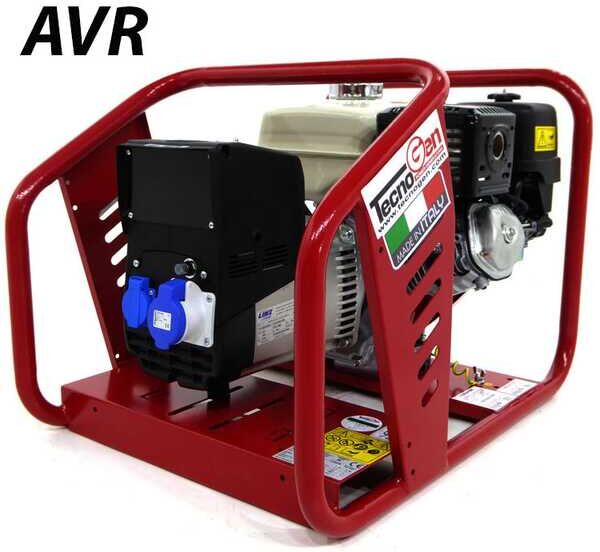 TecnoGen H5000 AVR -Benzin-Stromerzeuger mit AVR-Regelung 3.6 kW - Dauerleistung 3.3 kW - 230V