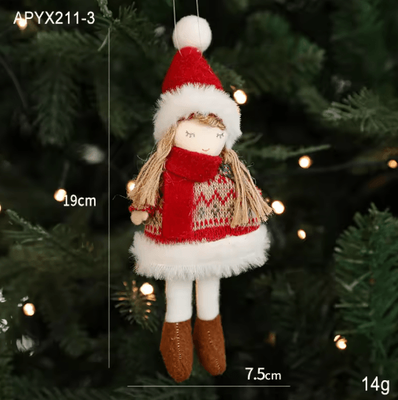 Inspire Picks Angel Doll Christmas Tree Ornament Hanging Angel Plush Decoration For Holiday & New Year nha