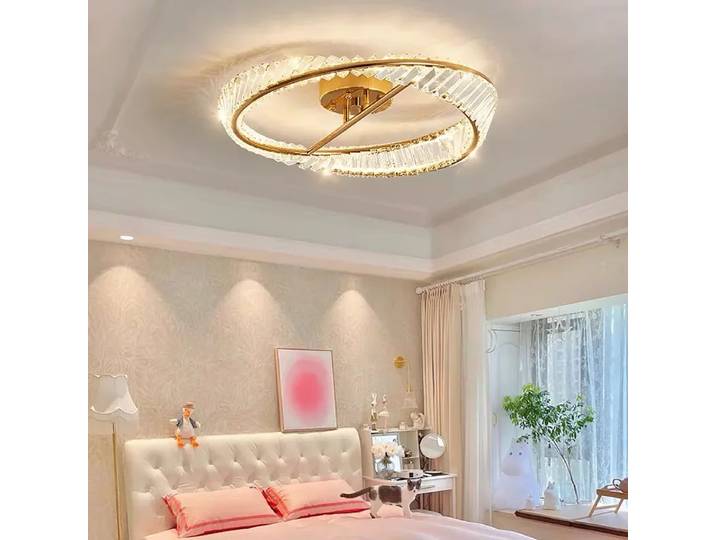2024 Plafonniers De Luxe Chambre Moderne Cristal Led Lustre Lampes Salon Plafonniers Lustre Luminaires D'intérieur