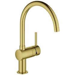 GROHE Minta Einhand-Spültischarmatur, Ausladung 223mm, C-Auslauf, schwenkbar, 32917GN0, Farbe: Cool sunrise gebürstet