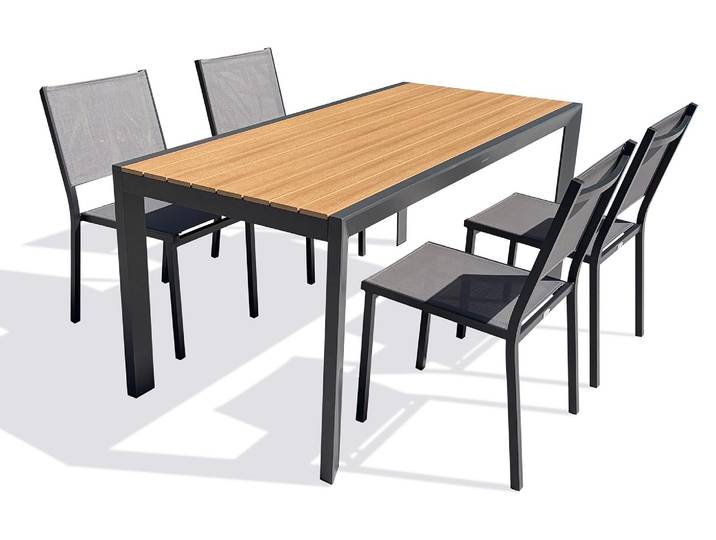 Ensemble repas de jardin en aluminium