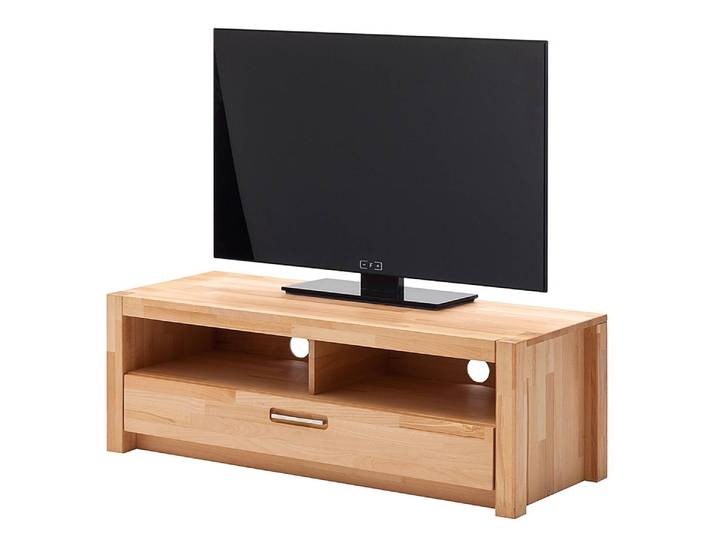 Meuble TV III Duramen de hêtre massif huilé Marron/Duramen de hêtre 125 x 43 x 46cm