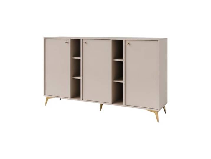 Margaret Hadas24 Kommode TIVARO 157cm mit 3 Türen, goldene Füßen in Form eines Seesterns, Kaschmir, japonische Style, modernes Design