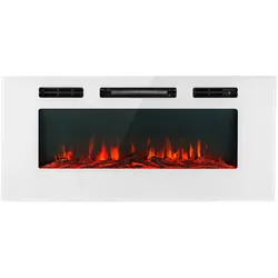 KlarsteinGaleras Elektrischer Wand- und Einbaukamin 1800 W LED 3 Farben TimerWeiß