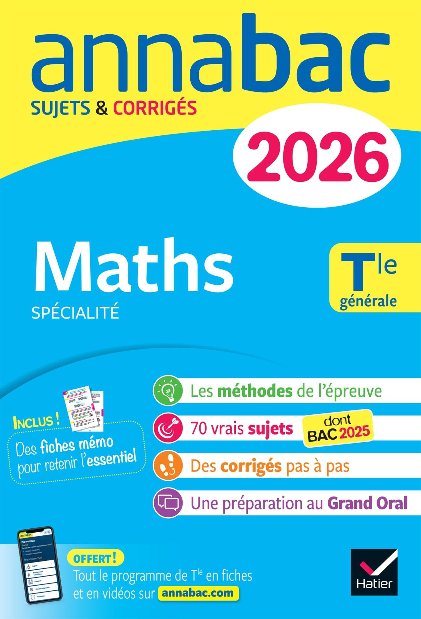Martine Salmon - Maths spécialité, terminale générale : sujets corrigés & méthodes de l'épreuve de maths : 2026 - Preis vom 02.10.2026 23:42:20 h