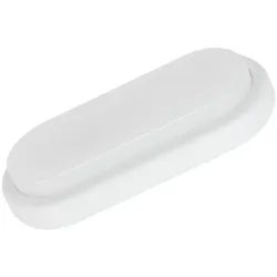 Alcapower LED-Oval-Deckenleuchte 15W 1300lm 4000K IP54 Weiß, kompaktes Design & energieeffizient für Innen- und geschützte Außenbereiche