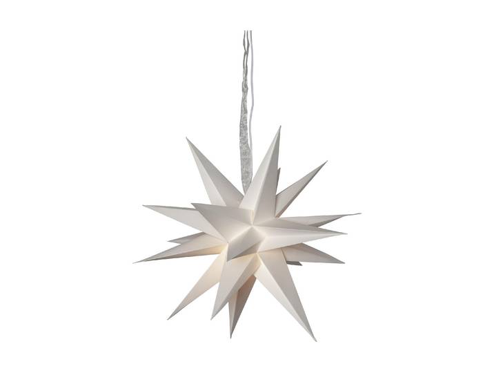 LED Dekolicht Trading Papierstern December , weiss (weiß), H:45cm Ø:45cm, PARFORCE TRADITIONAL HUNTING, Leuchten, LED Dekolicht
