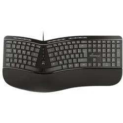 MediaRange Ergonomische Multimedia-Tastatur »MROS120« schwarz, 46.5x22.2x0.8 cm
