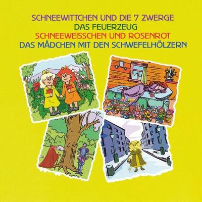 Schneewittchen und die 7 Zwerge - Das Feuerzeug - Schneeweisschen und Rosenrot - Das Mädchen mit den Schwefelhölzern - Hans Chritian Andersen, Audio,