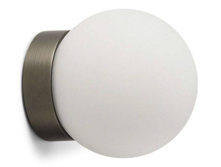 Plafonnier LED Palla Mini C90, IP44, gris/blanc - Antidark - Salle de bains - Verre