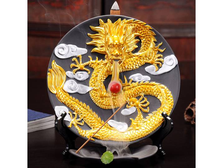 GOOD HOME Company SHOP TOP Efficace ART spirituel Dessin d'argent affaires prospères Lucky Royal gold Dragon FENG SHUI mascotte