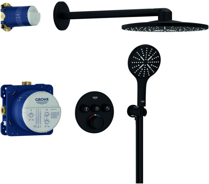 Grohe Grohtherm Smartcontrol Duschsystem 34863KF0 Unterputz, phantom black