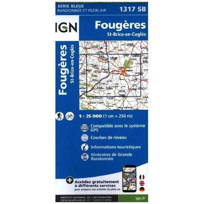 Fougeres St.Brice, Karte von Collectif Ign, IGN Frankreich, 978-2-7585-3536-2
