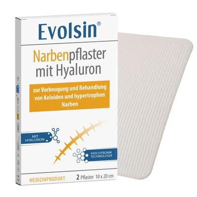 Evolsin Narbenpflaster mit Hyaluron 10x20 cm 2 St Pflaster