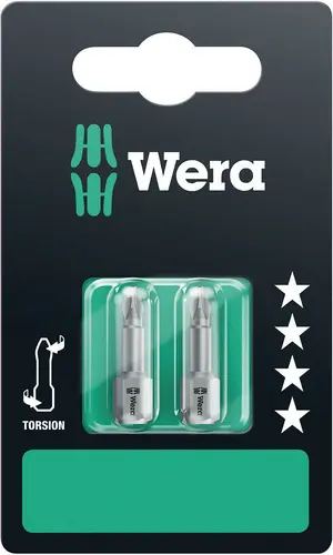 Wera 851/1 TZ SB SiS 05073326001 Kreuzschlitz-Bit PH 1, PH 2, PH 3 Werkzeugstahl zähhart D 6.3 3St.