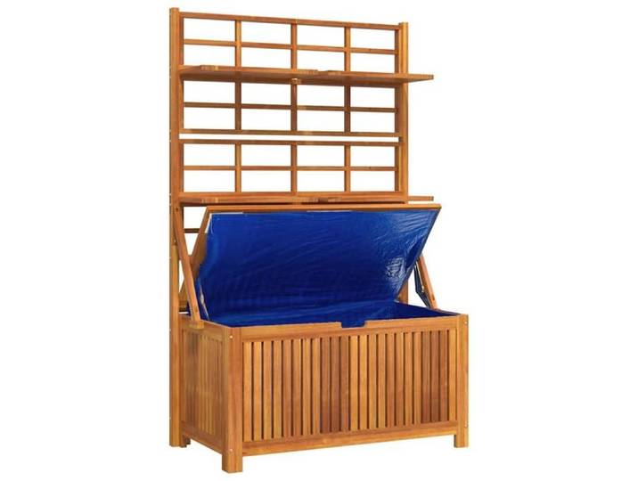 SALE Boutique COFFRE DE JARDIN - YUNYAN - Boîte de rangement avec treillis - MEUBLE JARDIN - 99x50x160cm Acacia massif _8958927