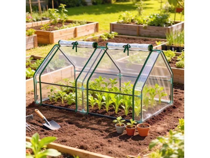 Outsunny Serre Bâche Hivernale Acier 180x90x90cm Transparent