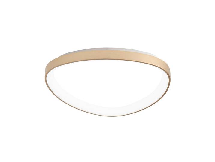 Led-Deckenleuchte Quirk, Messingfarben, Metall, Kunststoff, 7 cm, DIN EN ISO 9001, Stufenschalter, Farben fixierbar, Lampen & Leuchten, LED Beleuchtung, LED-Deckenleuchten