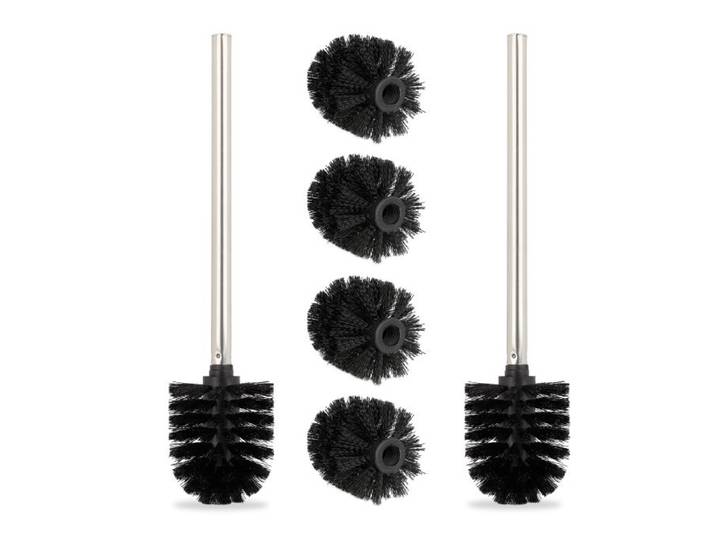 Relaxdays Toilettenbürste 2er Set + 4 Ersatzköpfe