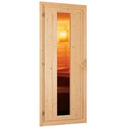 Saunatür KARIBU "Türpaket 68 mm", braun (bronziert), B:65,5cm, Glas, Massivholz, Türen, Holztür mit Isolierglas