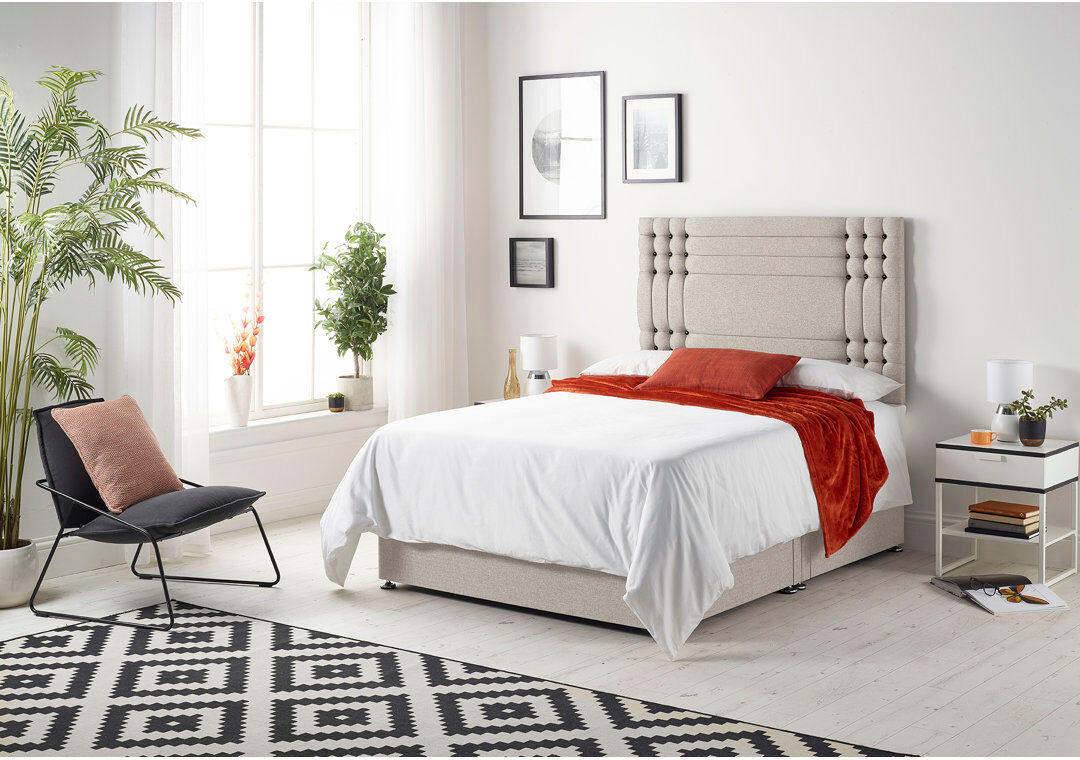 Ebern Designs Dennishia Divan Bed Silver Single (3')