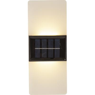 LED Solarleuchte "Solar Wandleuchte Wandy Frost", weiß (frosted), B:8cm H:20cm L:8cm T:3cm, PARFORCE TRADITIONAL HUNTING, Leuchten, 2 Lichtfarben, frosted Oberfläche, Dämmerungssensor