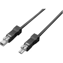 Rittal Connection cable for through-wiring 2-pole 24 V DC length 1000 mm (1 m), Stromkabel, Schwarz