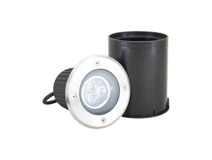 Lucande LED Bodeneinbaustrahler aussen in edelstahl, transparent, Bodenleuchten IP67 Staubdicht und zeitweise wasserdicht, 3 Flammig, Modern, 3000 K Warmweiß, Edelstahl für Terrasse