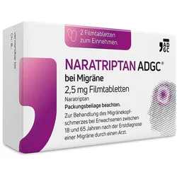NARATRIPTAN ADGC bei Migräne 2,5 mg Filmtabletten 2 St