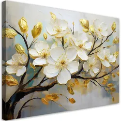 WANDBILD magnolienblüten zweig natur