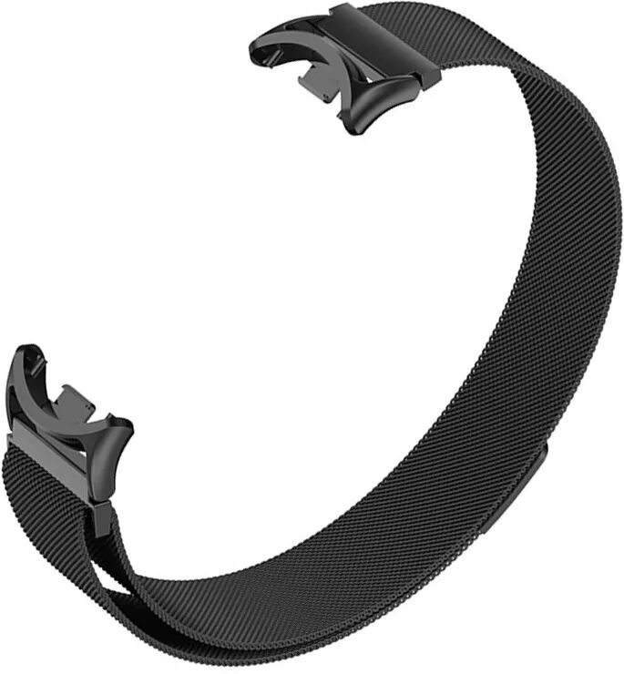 INF Metallarmband kompatibel mit Xiaomi Band 8/9/10 - Magnetverschluss mit Federsteg Schwarz