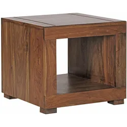 COUCHTISCH Dunkelbraun Massivholz Sheesham 50cm Landhaus-Stil