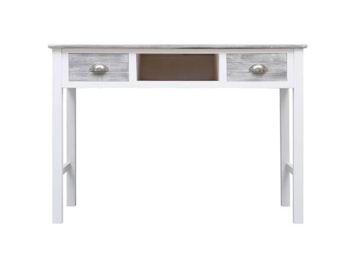 Bureau - ARAMOX - KAI - Bois - 2 tiroirs - Gris - 110x45x76 cm