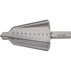 Tecwerk Blechschälbohrer Bohrber.24-40mm HSS Gesamt-L.89mm Z.2