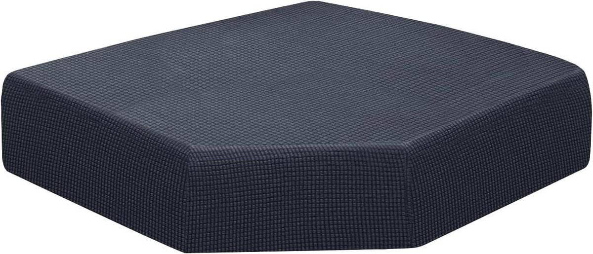 Antislip Jacquard Elastische Sofa Kussenhoes voor Hoekzitbank - Donkergrijs