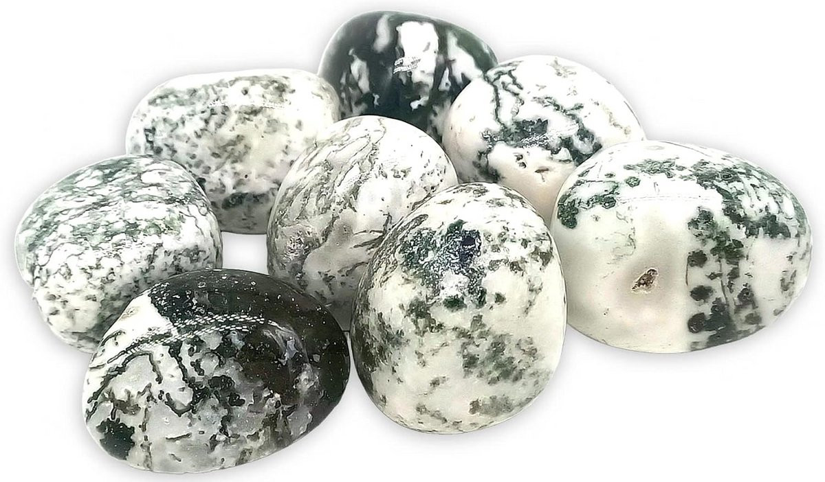 Set van 5 natuurlijke groene Aragoniet geslepen kristallen voor therapie en reiki