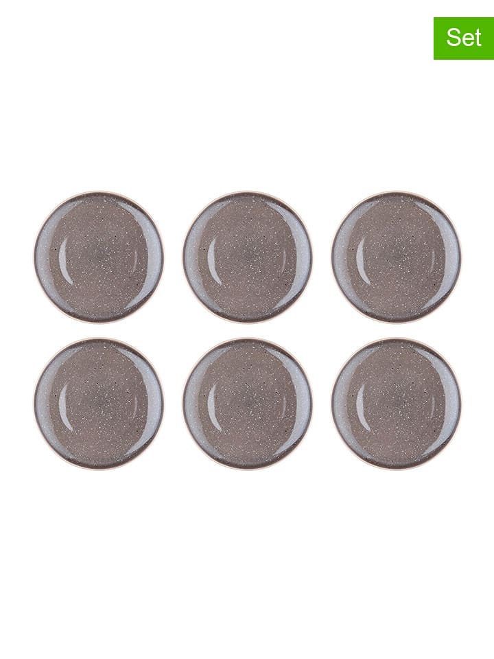 Björn 6er-Set: Speiseteller "Stellar" in Taupe - Ø 27 cm - onesize