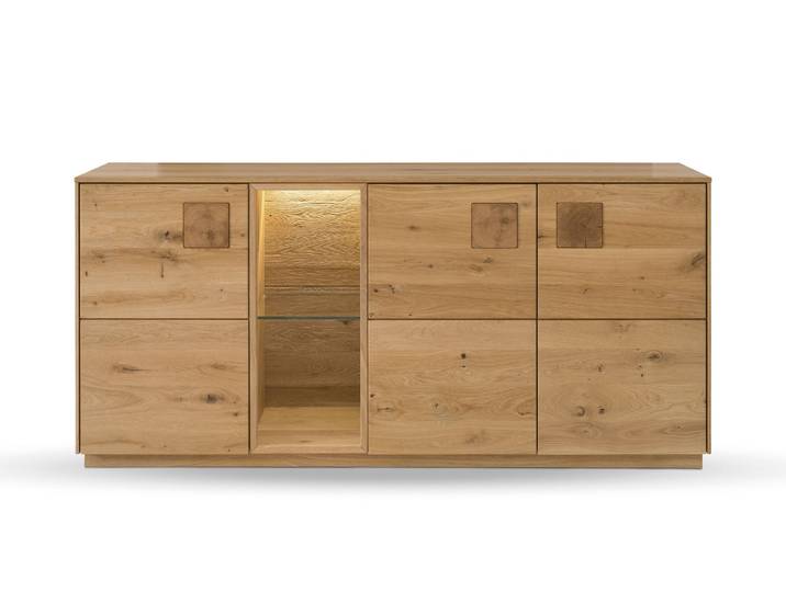 Sideboard-Kommode LEON aus Wildeiche - 170 cm breit – Montierte Lieferung – 3%-Vorkasse-Rabatt