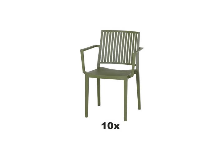 Siena Garden Gartensessel-Set Urban Lights, Grün, Kunststoff, 57x80x56 cm, stapelbar, gastro- und objekttauglich, wetterbeständig, Gartenmöbel, Gartensessel, Gartenstühle