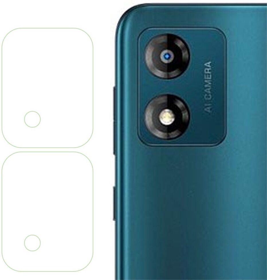 INCOVER Motorola Moto E13 Kameralinse Glasbeskyttelse - 2 Stk - Gennemsigtig