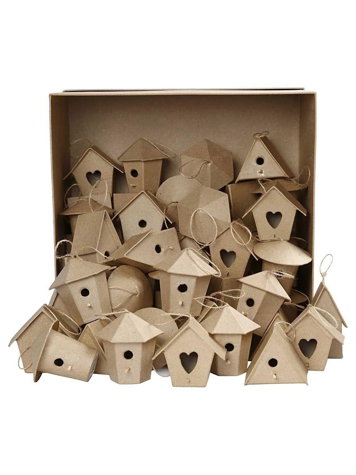 Creativ Company Birdhouses Papier mache 60st.