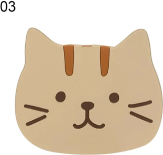Combo Retail Shop Cartoon Cat Themed Drink Coasters, Reusable Silicone, Heatproof Non Slip Placemats, Fun And Practical For Every Home brown