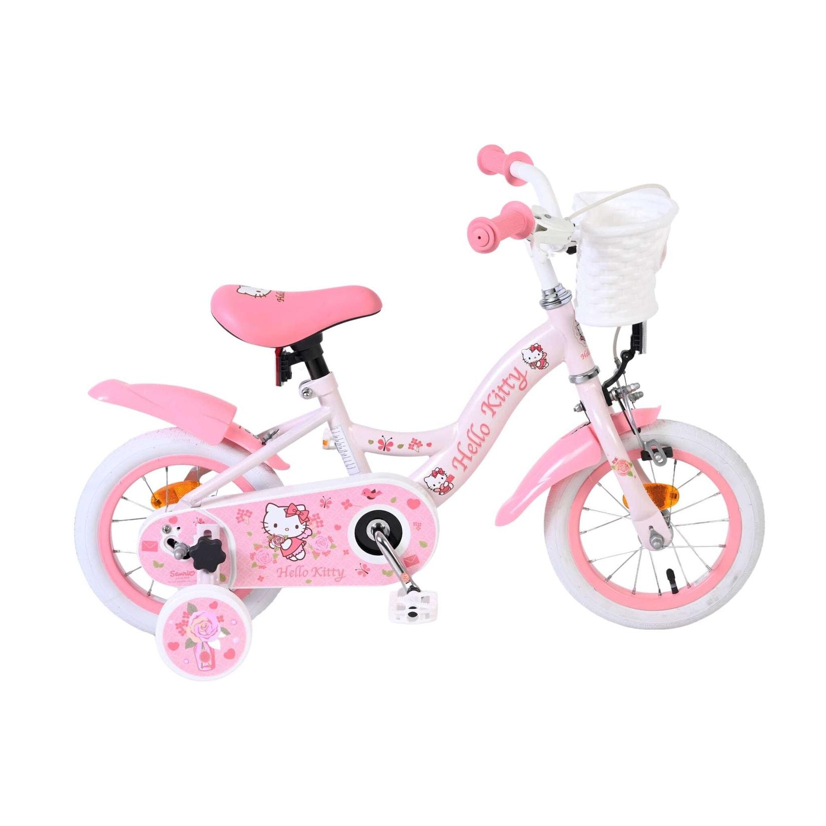 Volare Kinderfahrrad Hello Kitty für Mädchen 12 Zoll Kinderrad in Rosa