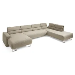 Segmüller Werkstätten Wohnlandschaft Maxime02 Stoff Beige Sand