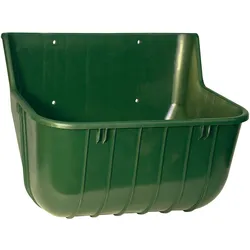 Kerbl Rinder-und Pferdetrog, rechteck Kunststoff ohne Kante, ca.15 l grün - 3258 - grün